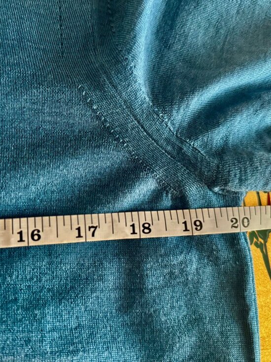 Jacob Cohën Luxury Wool & Silk Polo Shirt Men's Teal Blue, Italy, $492RT, Size S - Picture 9 of 11